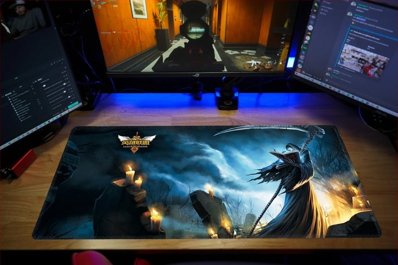 Velika gaming podloga za miš, polipropilenska vlakna, jednostrana, protuklizna, tiskanje toplinskim prijenosom