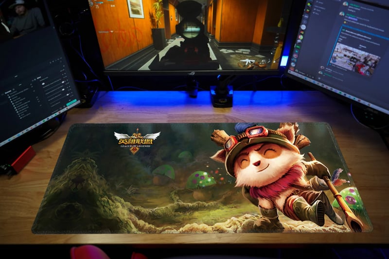 Velika gaming podloga za miš, polipropilenska vlakna, jednostrana, protuklizna, tiskanje toplinskim prijenosom