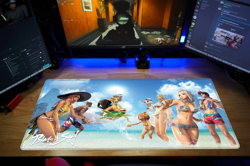 Velika gaming podloga za miš, polipropilenska vlakna, jednostrana, protuklizna, tiskanje toplinskim prijenosom