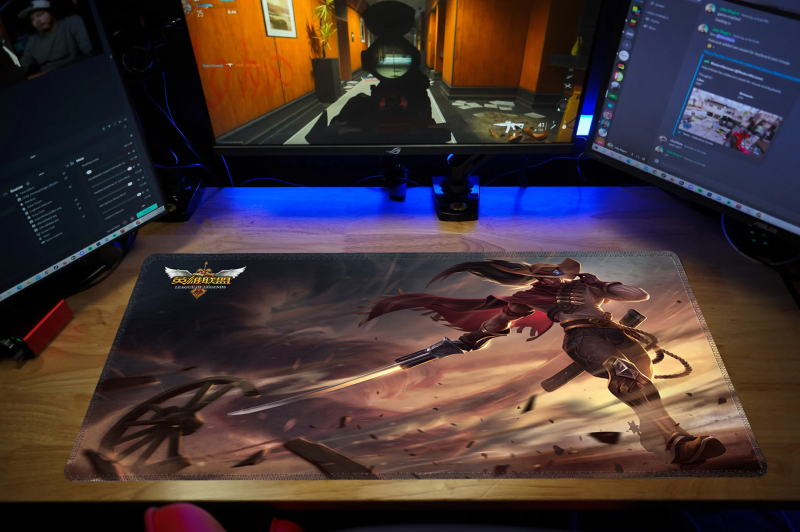 Velika gaming podloga za miš, polipropilenska vlakna, jednostrana, protuklizna, tiskanje toplinskim prijenosom