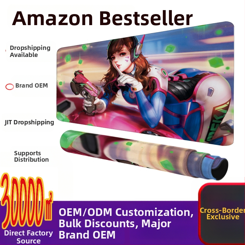 Velika gaming podloga za miš, polipropilenska vlakna, jednostrana, protuklizna, tiskanje toplinskim prijenosom