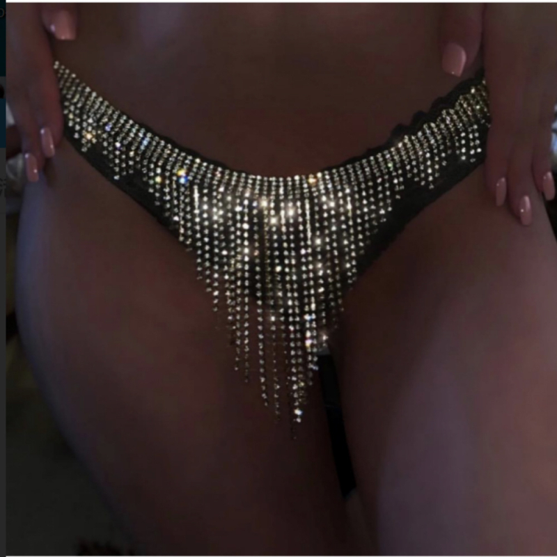 Ženski tijelo lanac za gaćice — Rhinestone, tassel tip, individualno pakiranje