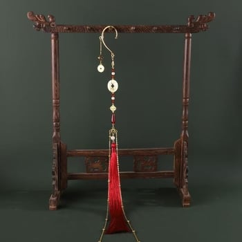 Hanfu dodatak za pojas i ovratnik s resicama i privjeskom, legura, ručna izrada, oblik životinje/zodijak, unisex etnički stil