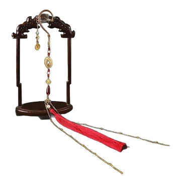 Hanfu dodatak za pojas i ovratnik s resicama i privjeskom, legura, ručna izrada, oblik životinje/zodijak, unisex etnički stil