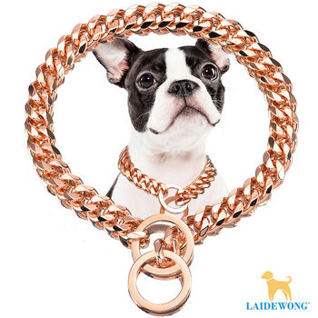 Ogrlica za psa s P lancem - nehrđajući čelik, šestostruko polirana, hip-hop stil