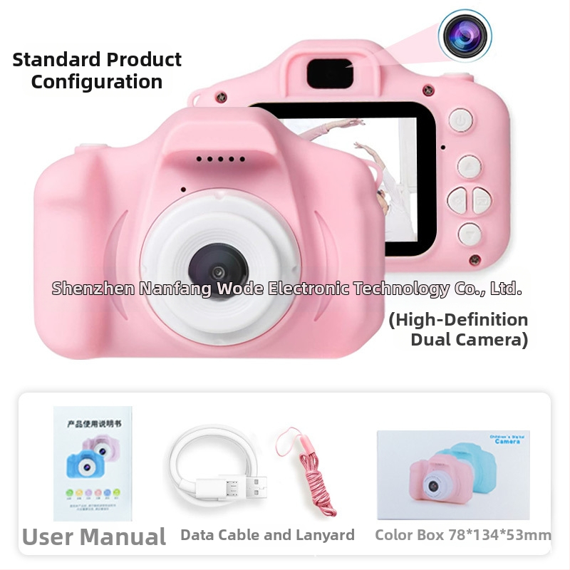 Bērnu digitālā kamera X2 ar 2 collu LCD displeju, 1–5 MP, TF karte, ABS+PC korpuss