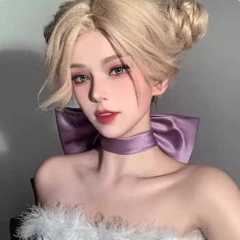 Υφασμάτινο κολάρο-κολιέ με σχέδιο καρτούν, μάρκα Like silk, αλυσίδα τύπου Ο