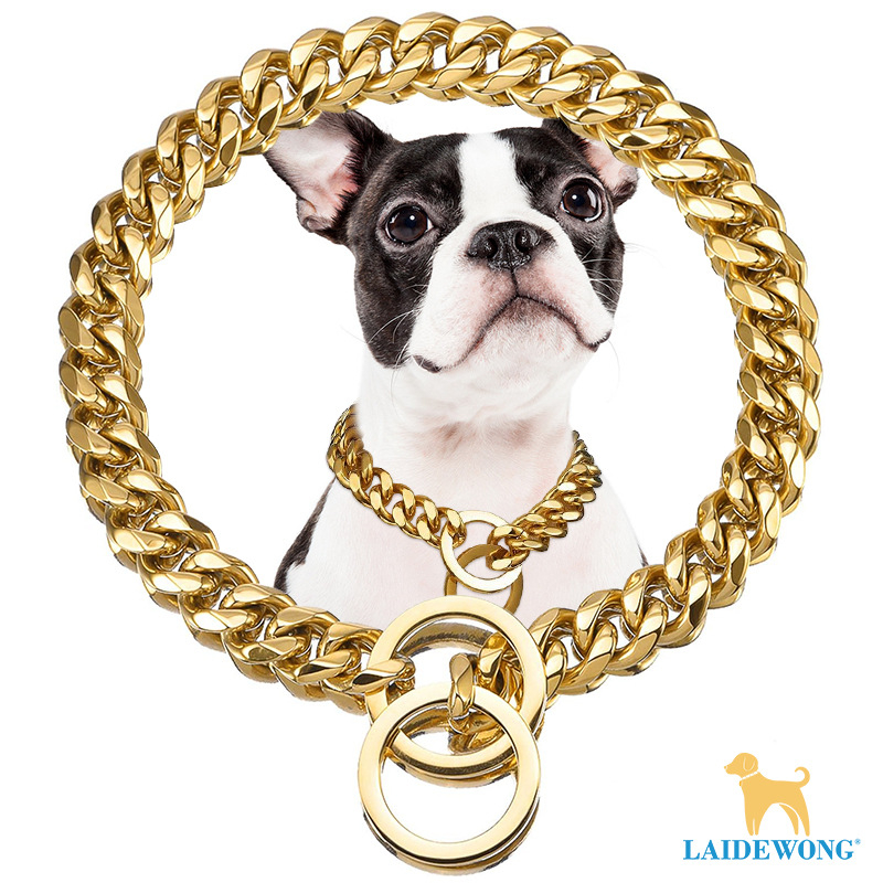 Nehrđajući čelik: P- lanac za kućne ljubimce, šesterostrani polirani prsten, prugasti uzorak, univerzalna upotreba, hip-hop stil