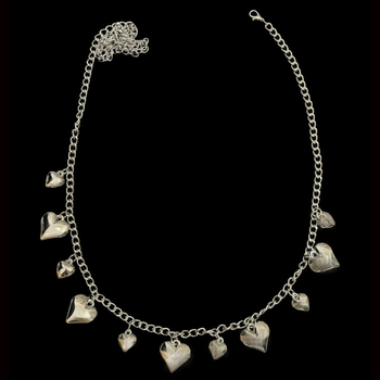 Lanac za struk od legure, srcolikog oblika, s kristalnim ukrasima, elektroplatiran, za žene