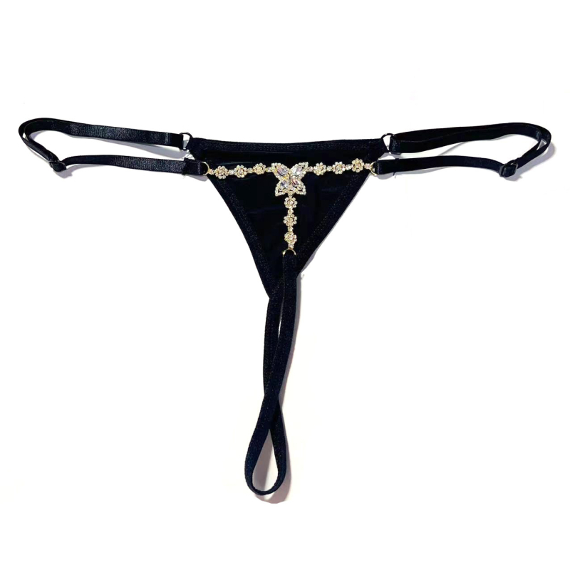 Lančić za struk s rhinestones u obliku leptira – geometrijski dizajn, elektroplatiniranje, bijeli kristali