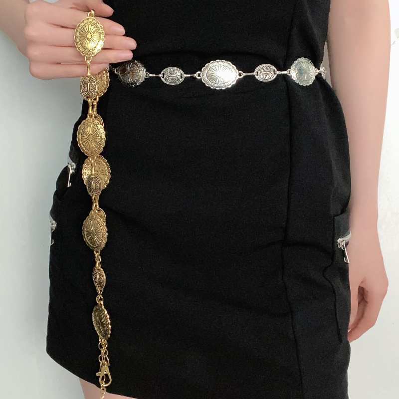 Lanț talie – stil etnic boem, material țesut, 66 g, cu un singur buclă