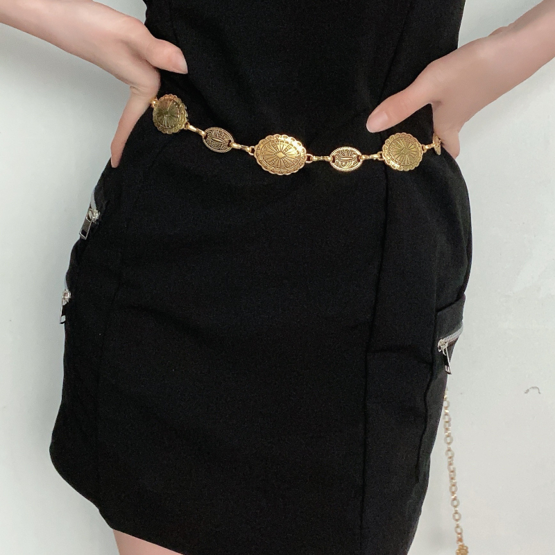 Lanț talie – stil etnic boem, material țesut, 66 g, cu un singur buclă