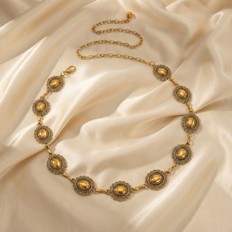 Feili Jewelry strukni lanac – legura, elektroplatiranje, geometrijski dizajn