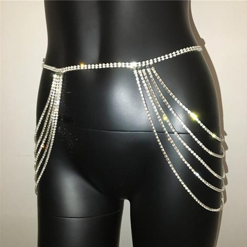 Tijelo lanac s višeslojnim kristalima, baza od legure, geometrijski dizajn, prilagodljivo