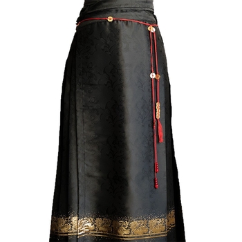 Hanfu pojas lanac s bakrenim novčićima i resicama, ručno izrađeno, miješani materijali, unisex etnički stil