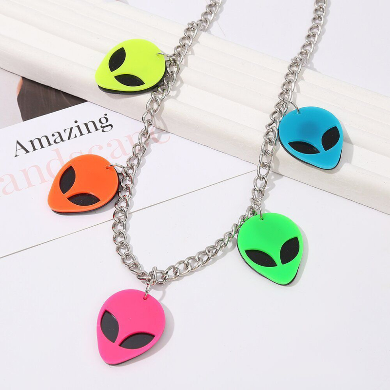 Lanac za hlače s privjeskom vanzemalac, legura, geometrijski dizajn, unisex, punk stil