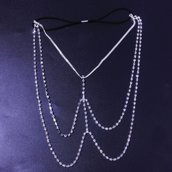 Lanac za tijelo i nogu – višeslojni elastični dizajn, ženstven stil (materijal: Rhinestone; kristal: White Crystal; obrada: Electroplating; prilagodljivo: Da)