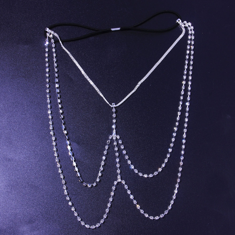 Lanac za tijelo i nogu – višeslojni elastični dizajn, ženstven stil (materijal: Rhinestone; kristal: White Crystal; obrada: Electroplating; prilagodljivo: Da)