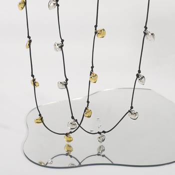 Ženski lanac za struk s privjeskom srca i resicama, vosk šnura, geometrijski dizajn