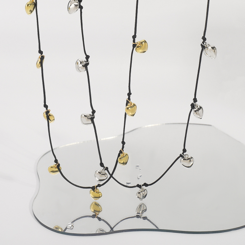 Ženski lanac za struk s privjeskom srca i resicama, vosk šnura, geometrijski dizajn