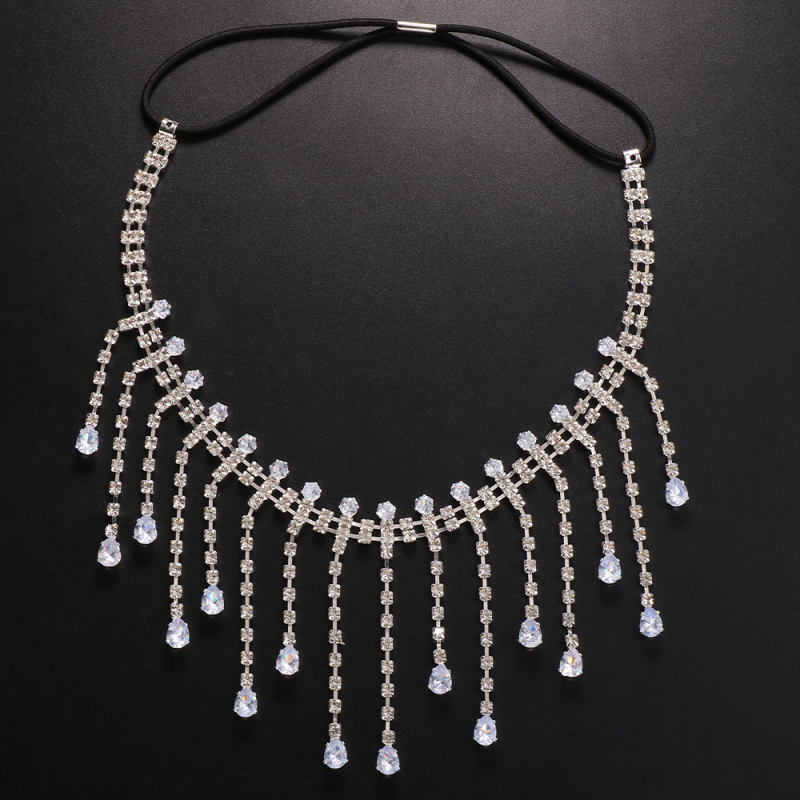 Lanac za nogu s resicama i kristalima cirkonija, kapljasti oblik tijela lanac za žene