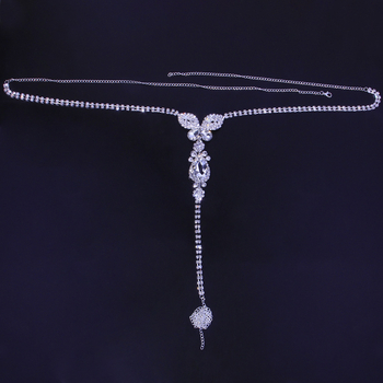 Testlánc pillangó dizájnnal (Elektroplattálás; Anyag: ötvözet; Modell: rovar/lepke; Kristály)