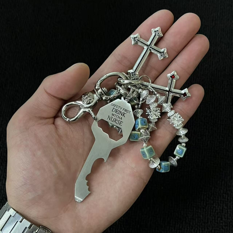 Lanac za hlače Ainuosi — Mješavina materijala, Ručno izrađeno, Unisex retro, Mogućnost prilagodbe