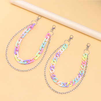 Lanț talie – stil drăguț, metal, cu două inele pentru curea, Wenbei jewelry, personalizare disponibilă