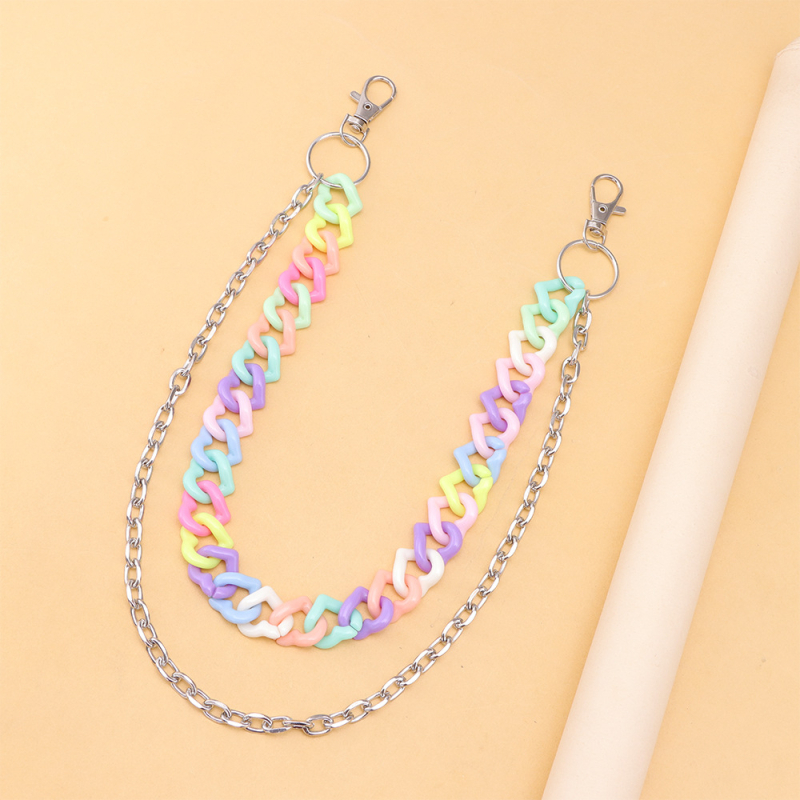 Lanț talie – stil drăguț, metal, cu două inele pentru curea, Wenbei jewelry, personalizare disponibilă