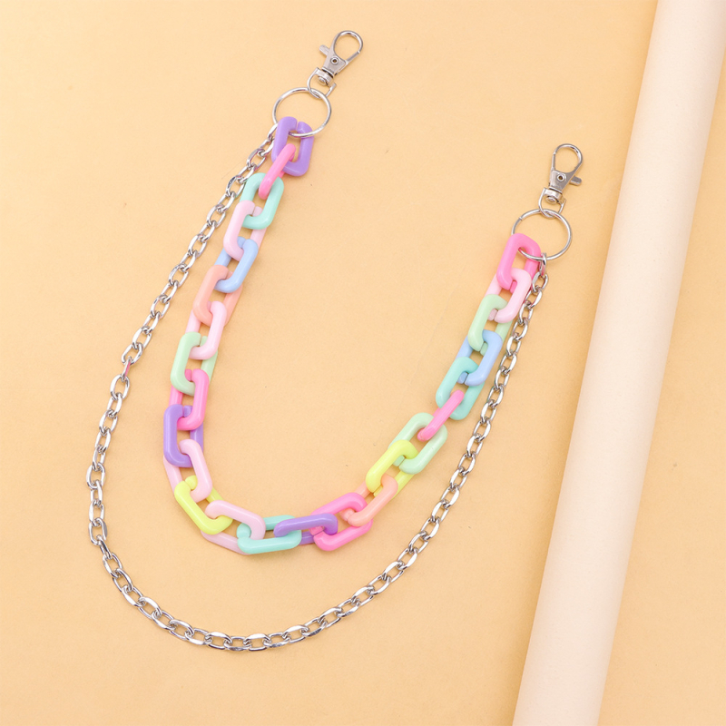 Lanț talie – stil drăguț, metal, cu două inele pentru curea, Wenbei jewelry, personalizare disponibilă