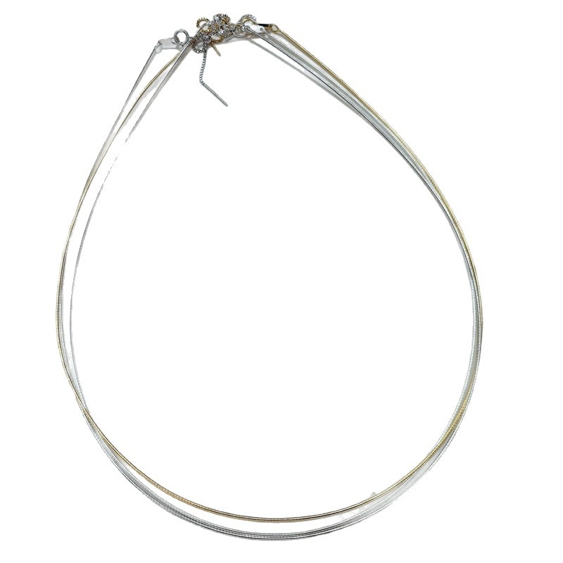 Ρυθμιζόμενο ασημένιο κολιέ με αλυσίδα φιδιού για DIY χάντρες – Ασήμι 925, Αλυσίδα φιδιού, Βάρος 3 g