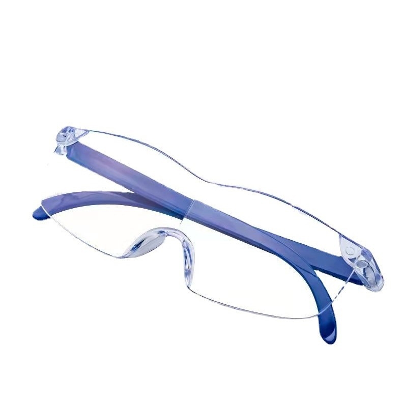 Lupă de citit anti-radiații cu lentile din rășină, design fără ramă, formă specială, universale pentru fețe mari
