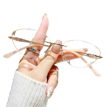 Γυαλιά πρεσβυωπίας χωρίς σκελετό με φακούς PC κατά της μπλε ακτινοβολίας, ελαφριά, οβάλ φακοί για στρογγυλά πρόσωπα