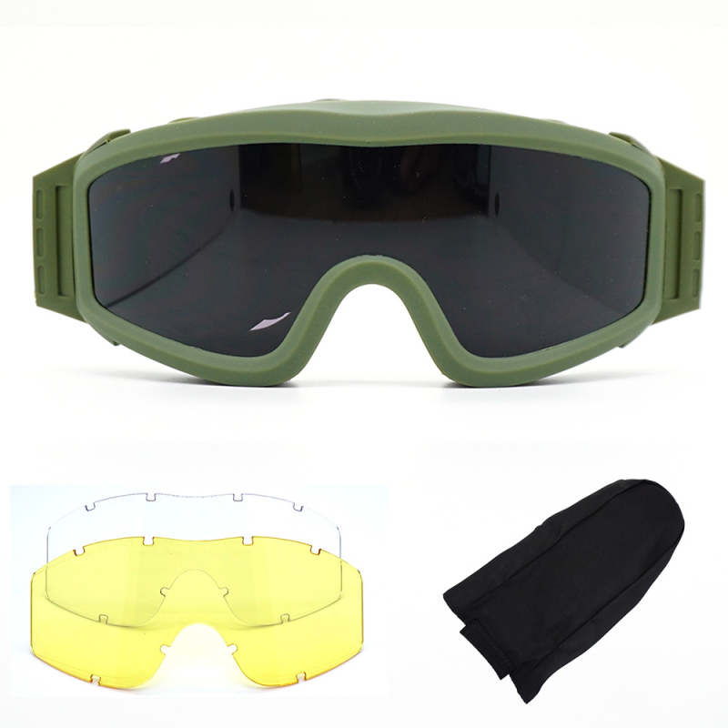 Okuliare RK-3, PC rám, športové, plný rám, vetruodolné, set troch šošoviek, vymeniteľné šošovky, unisex