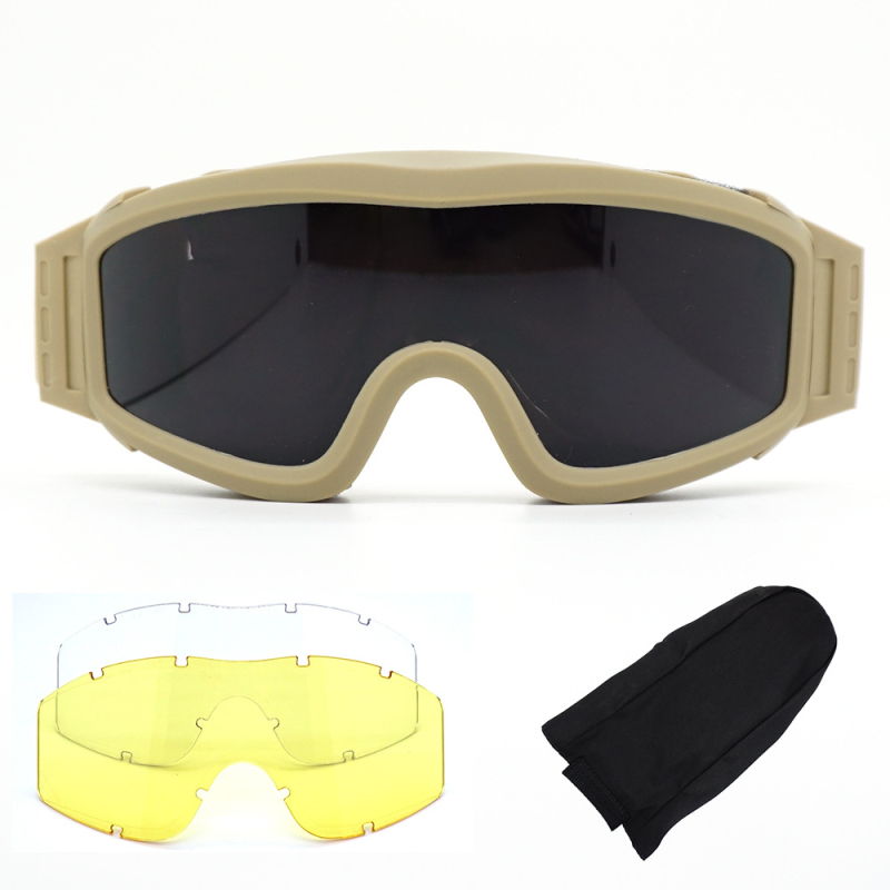 Okuliare RK-3, PC rám, športové, plný rám, vetruodolné, set troch šošoviek, vymeniteľné šošovky, unisex