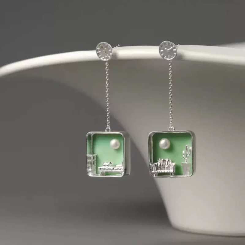 Colier Cat at Home — pandant din aliaj, lanț obișnuit, stil lux lejer, pentru femei