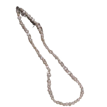 Nakit za ključnu kost s dvostruko sloje Baroknih bisera, lanac bisera, prirodne sladkovodne bisere, privjesak: sladkovodna bisera, težina 10 g