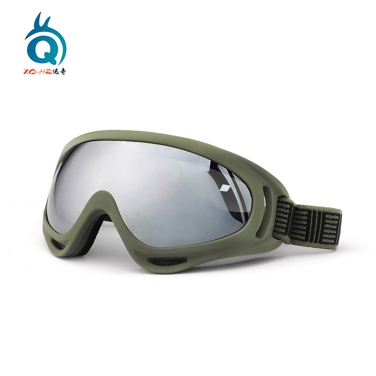 Ochelari de schi – antifog cu strat dublu, stil militar tactic, material PC, model XA-030, unisex