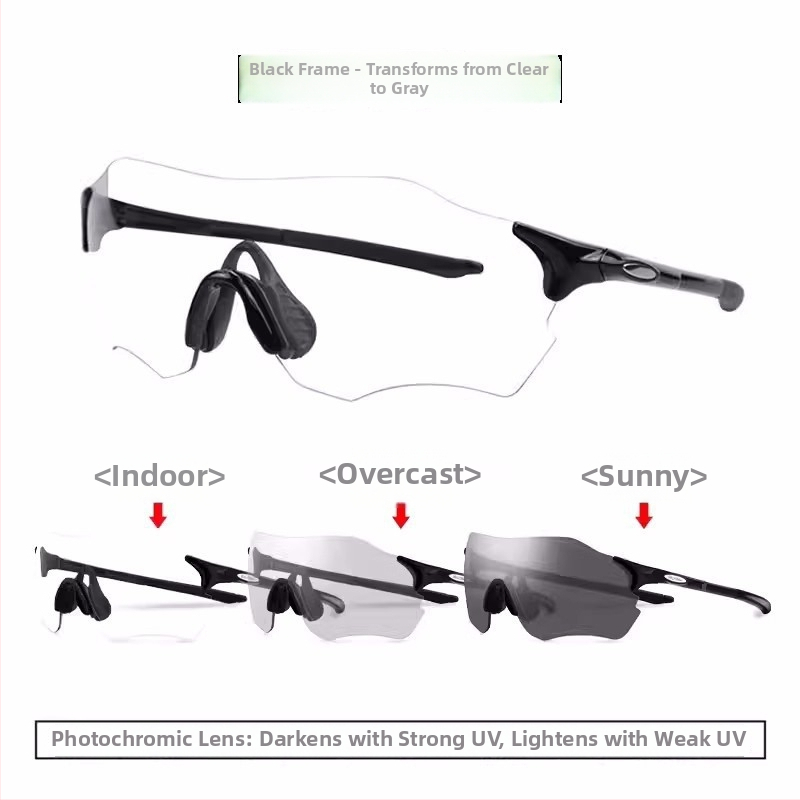 Ochelari de ciclism cu protecție la vânt pentru zi și noapte, lentile fotocromice, protecție UV