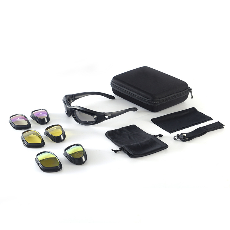 Ochelari tactici pentru sporturi în aer liber – model C5 Tactical, Material PC, lentile interschimbabile