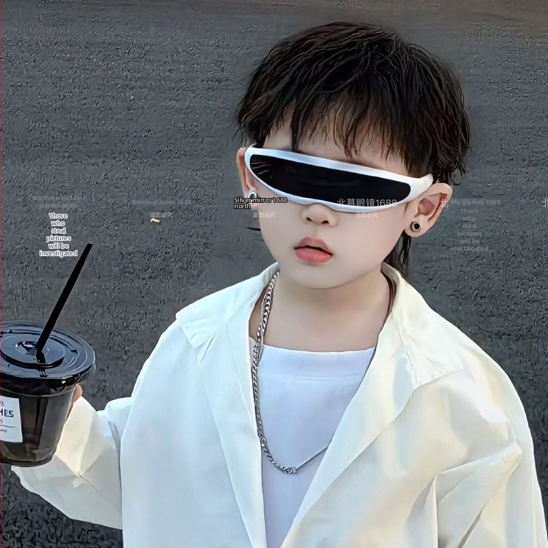 Futuristlikud laste päikesesilmad — täisraam PC raamiga, AC läätsed, UV-380 kaitse, mittepolariseeritud