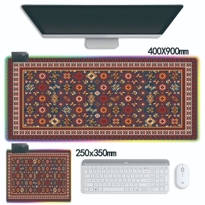 Podloga za miša, Perzijski stil, Prirodni kaučuk, Protuklizna, Toplinsko tiskanje, Prilagodljivo prema nacrtima