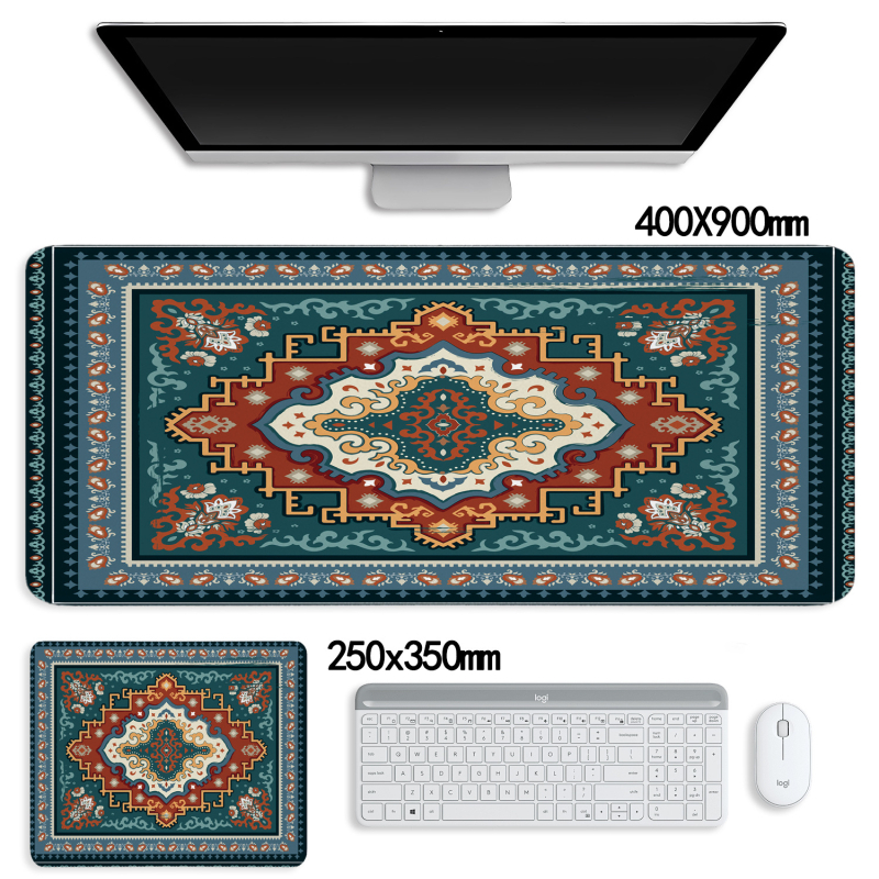 Podloga za miš s perzijskim stilom – prirodna guma, protuklizna, prijenos topline, ispis logotipa dostupan