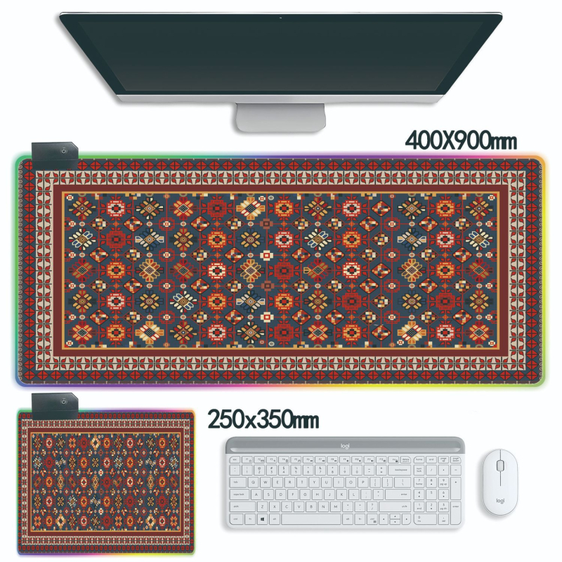 Podloga za miš s perzijskim stilom – prirodna guma, protuklizna, prijenos topline, ispis logotipa dostupan