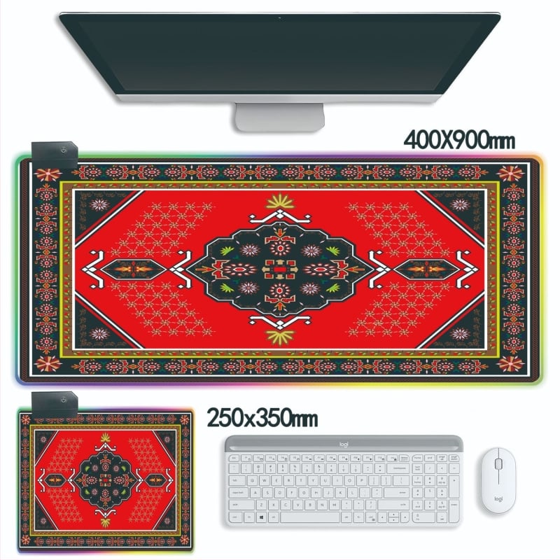 Podloga za miš s perzijskim stilom – prirodna guma, protuklizna, prijenos topline, ispis logotipa dostupan