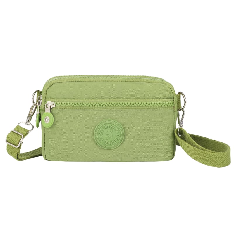 Кръстосана чанта за мобилен телефон, нейлон, стил градска простота, хоризонтална квадратна форма, с цип, тегло 0,12 кг