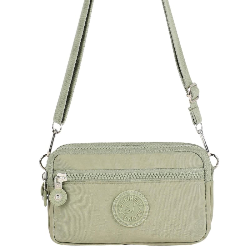 Кръстосана чанта за мобилен телефон, нейлон, стил градска простота, хоризонтална квадратна форма, с цип, тегло 0,12 кг