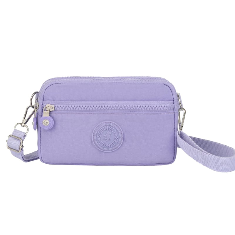 Кръстосана чанта за мобилен телефон, нейлон, стил градска простота, хоризонтална квадратна форма, с цип, тегло 0,12 кг