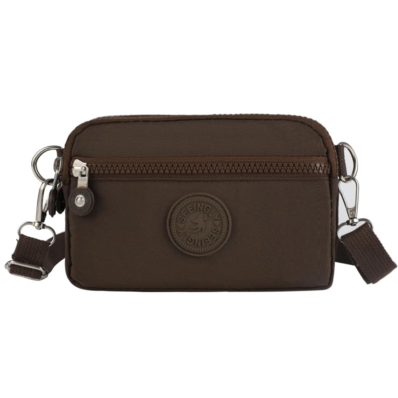 Кръстосана чанта за мобилен телефон, нейлон, стил градска простота, хоризонтална квадратна форма, с цип, тегло 0,12 кг