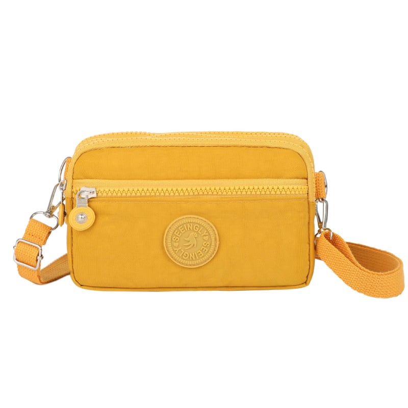 Кръстосана чанта за мобилен телефон, нейлон, стил градска простота, хоризонтална квадратна форма, с цип, тегло 0,12 кг